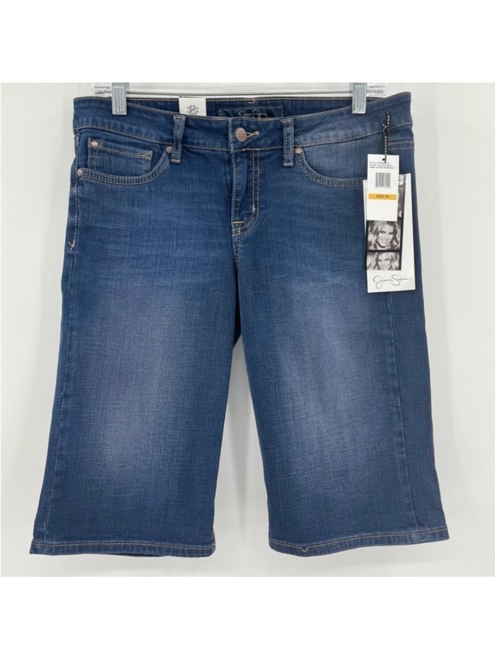Jessica Simpson Calypso Wash Sunset Bermuda Denim Shorts
